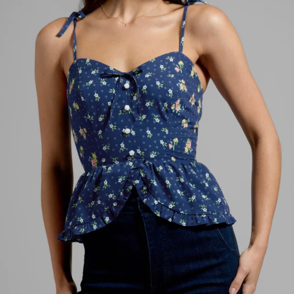 Gunne Sax for ModCloth Super Bloom Peplum